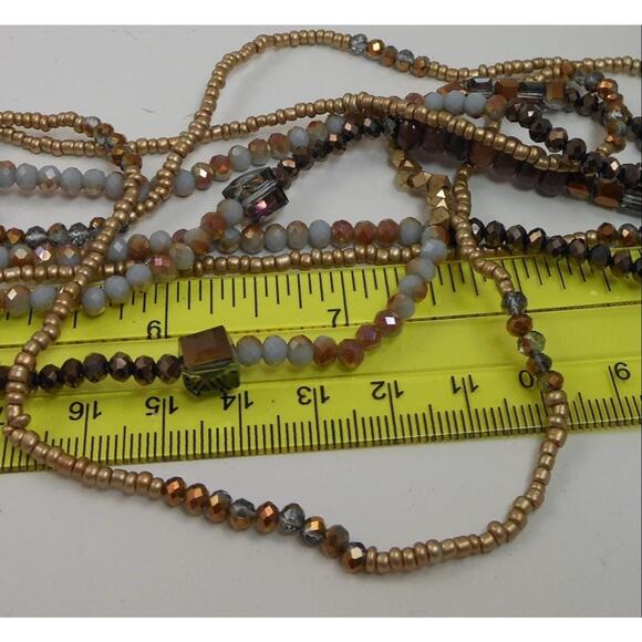 Gorgeous Handmade AB Crystal Necklace with Adjustable 2-Strand Design - Picture 6 of 6